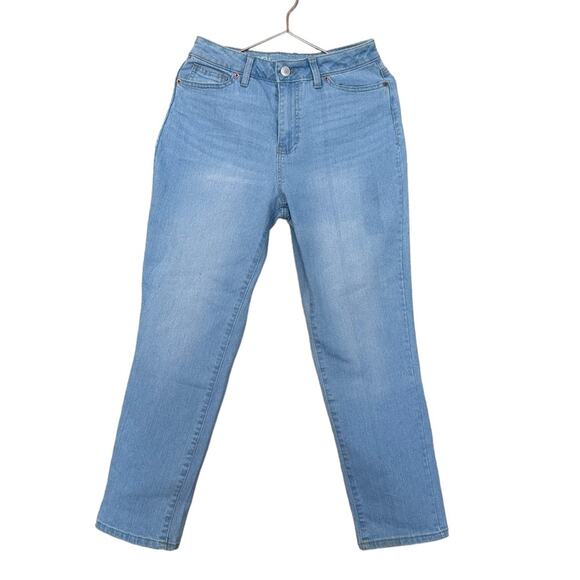 NOBO No Boundaries Women Denim mom Jeans Sz 5 High Rise Stretch Blue - Picture 1 of 8